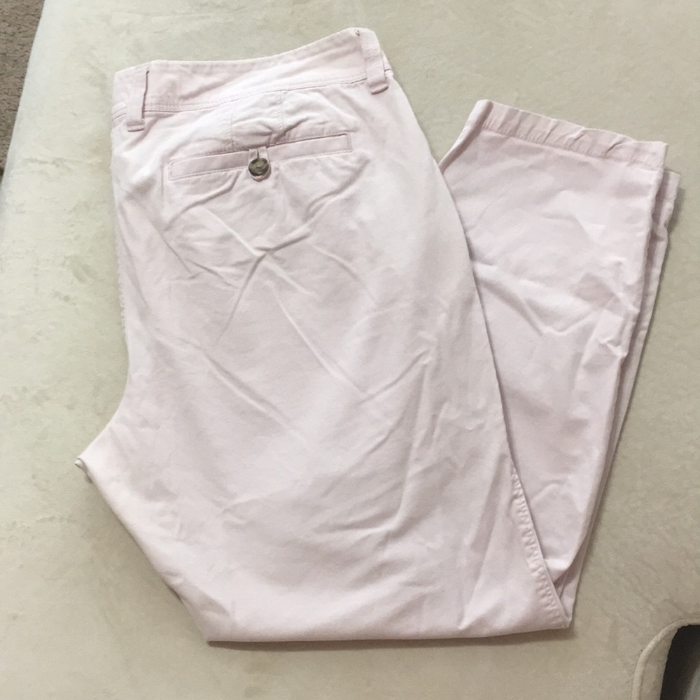 Old Navy Light Pink Cropped Chino